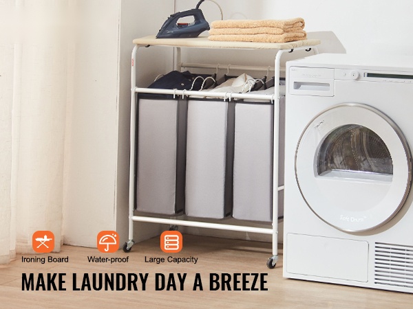 Pyykkikärry käytössä