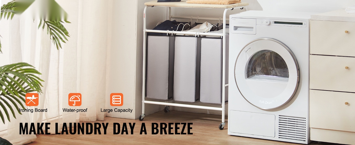 Pyykkilajittelukärry, yleisnäkymä