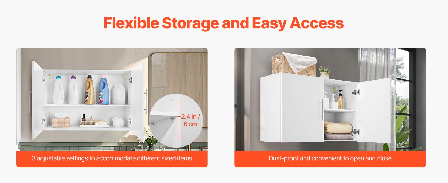 Säädettävä hylly pyykkikaapin sisällä