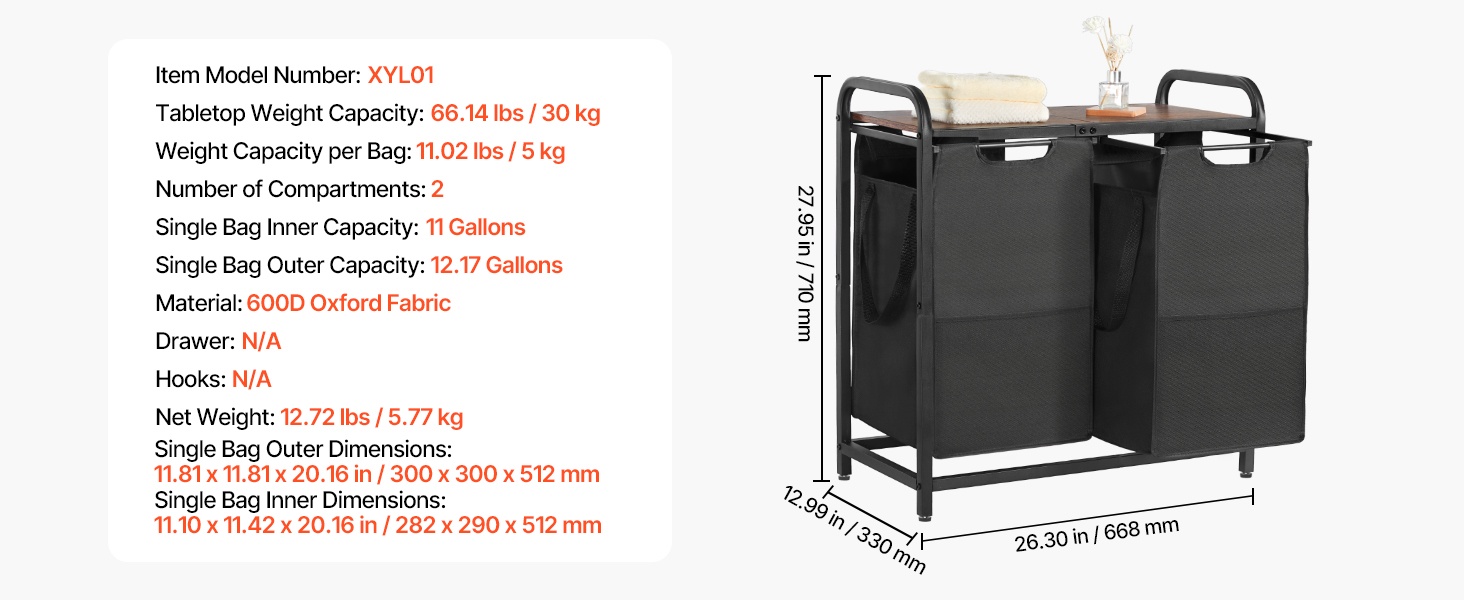 Mitat ja mitoitus 4-osaiselle pyykkilajittelijalle