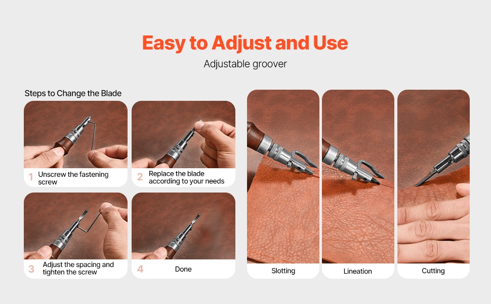 Säädettävä urajyrsin nahkatöihin