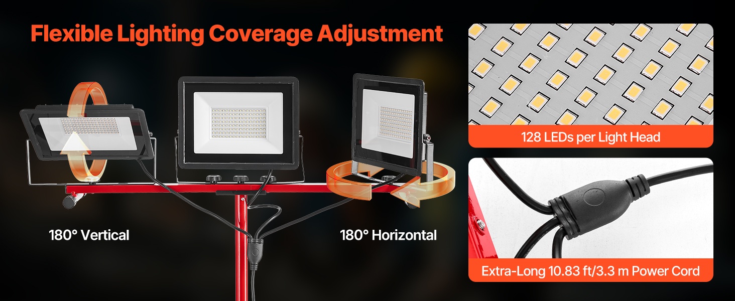 Kolme kääntyvää valopäätä