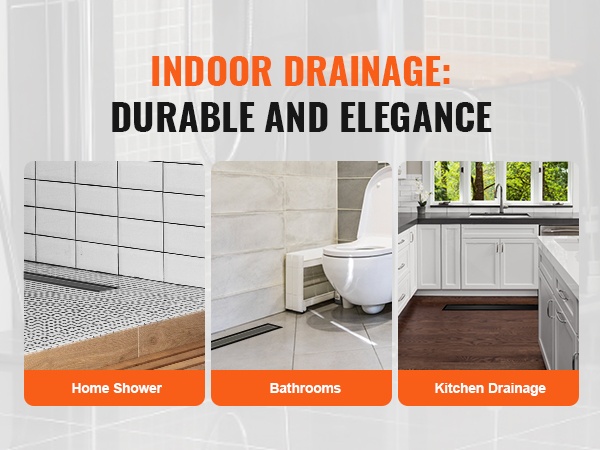 Lineaarinen kaivo märkätilassa