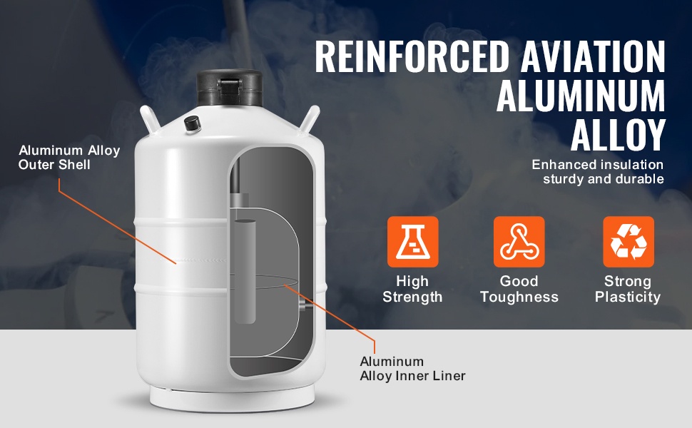 Kevyt ja korroosionkestävä kryogeeninen säiliö