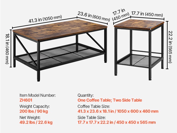Olohuoneen pöytäsarja sisustuksessa, mobiilinäkymä 6