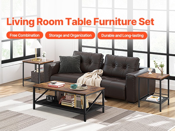 Olohuoneen pyöreä sohvapöytäsarja, mobiilinäkymä 1