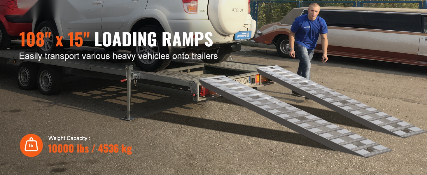 Alumiininen lastausramppi käytössä