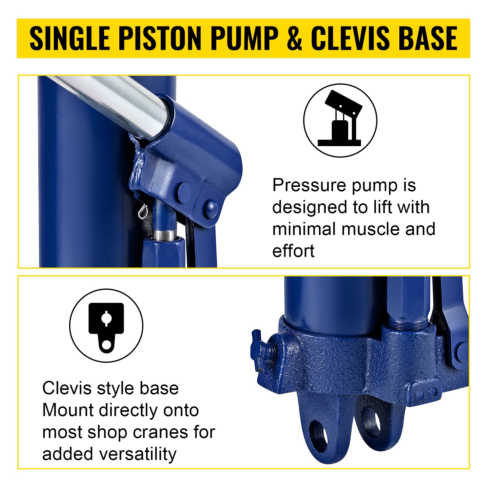 Yksimäntäinen pumppu ja niveljalka