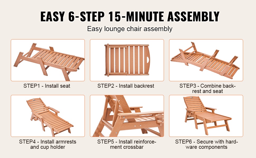 Helposti koottava lepotuoli