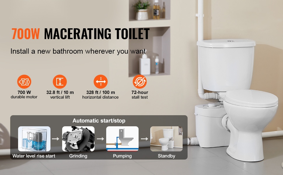 Jauhettava wc-järjestelmä kellarikäyttöön