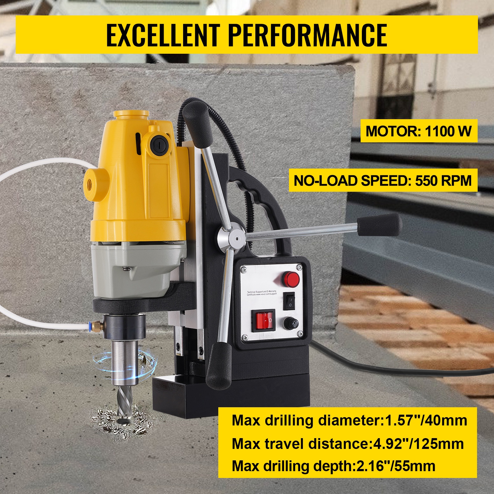 Magneettiporakoneen suorituskyky