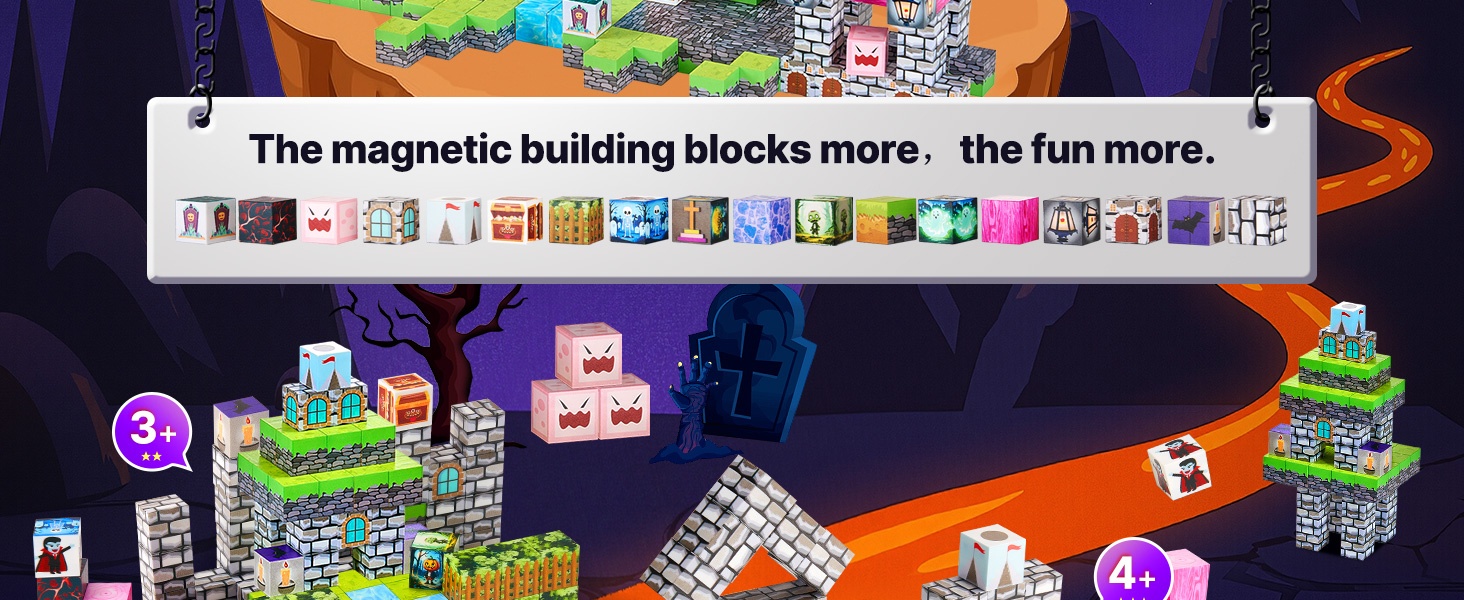 Magneettiset kuutiot tukevilla magneeteilla