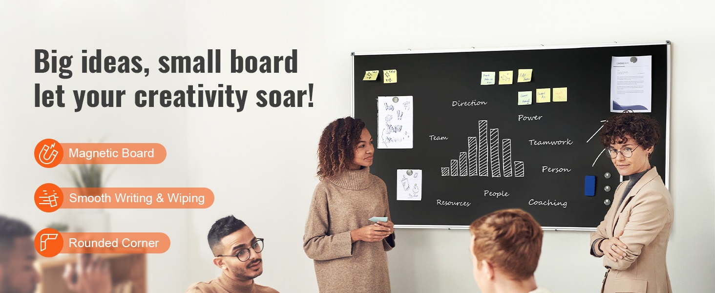 Magneettinen liitutaulu, yleisnäkymä