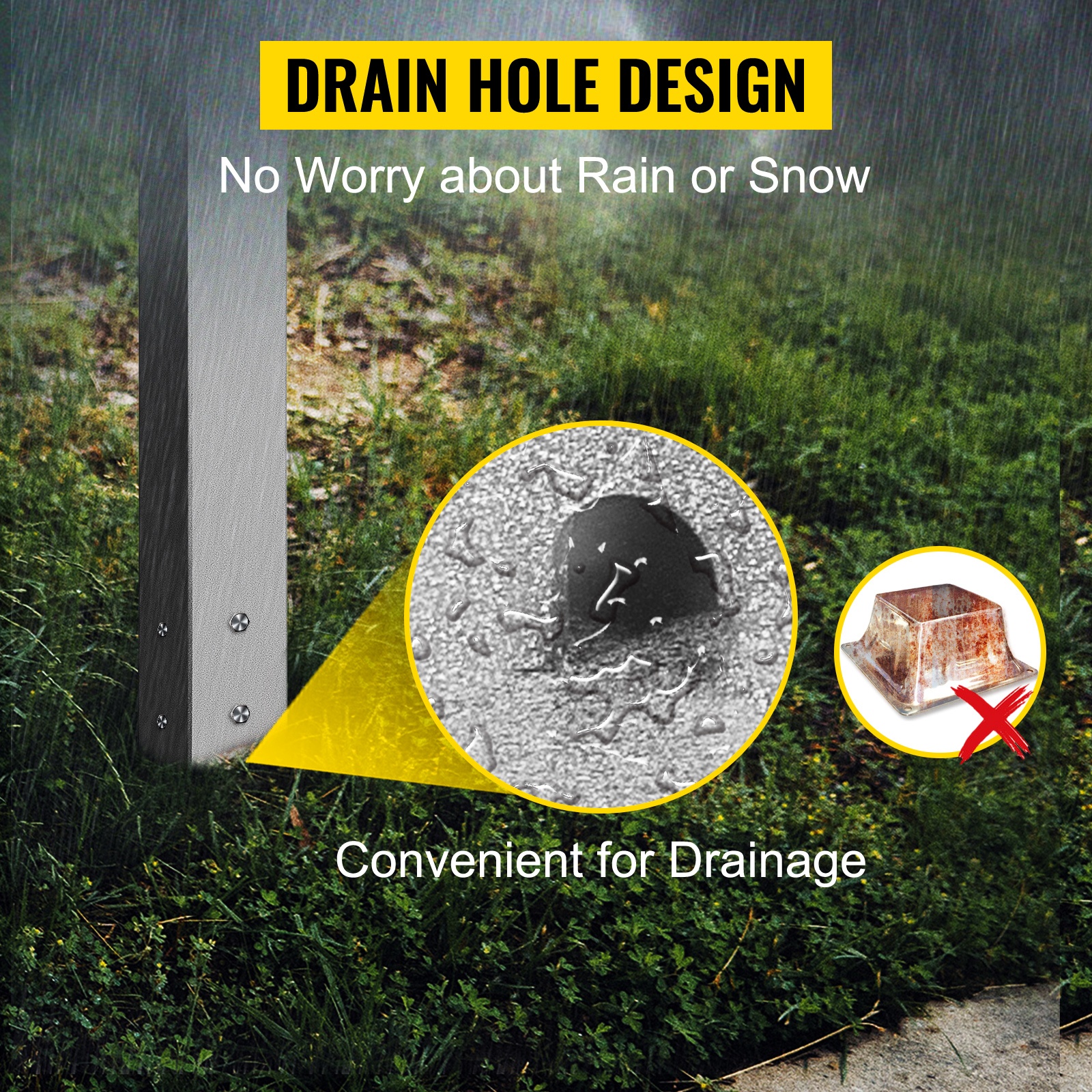 Postilaatikon jalusta ulkokäytössä