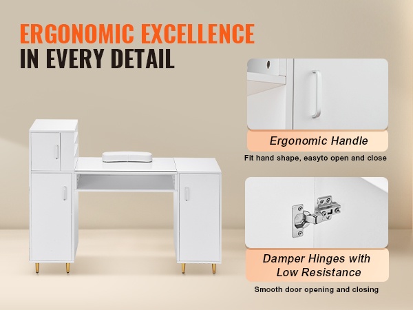 Ergonominen manikyyri- ja kynsipöytä