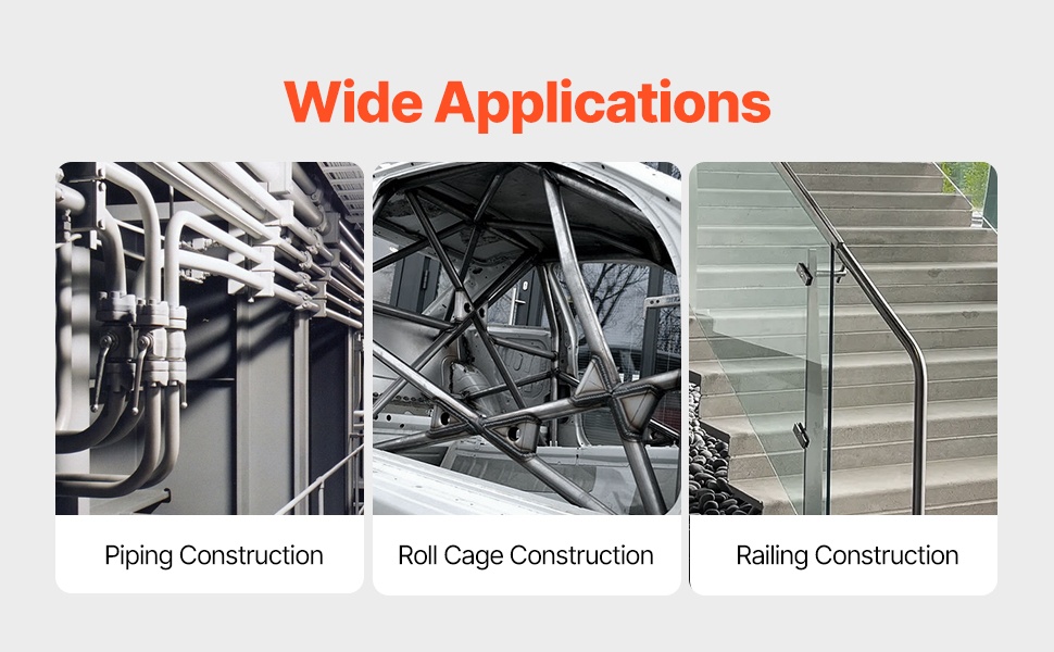 Käyttö eri materiaaleille kuten teräs, rauta, kupari ja alumiini