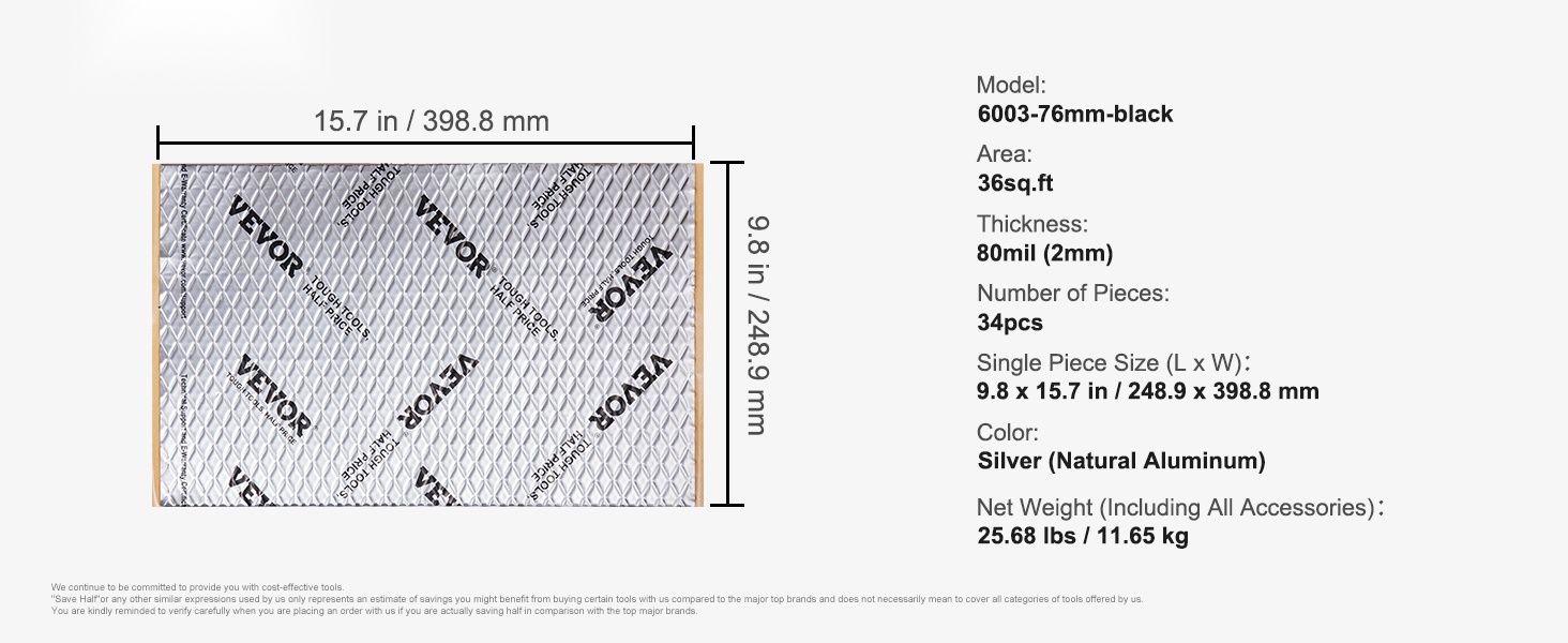 Äänieristysmaton mitat ja peittoalue