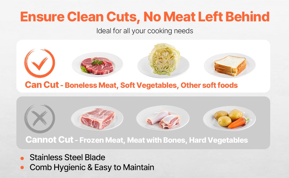 Sileä leikkuujälki luuttomalle lihalle