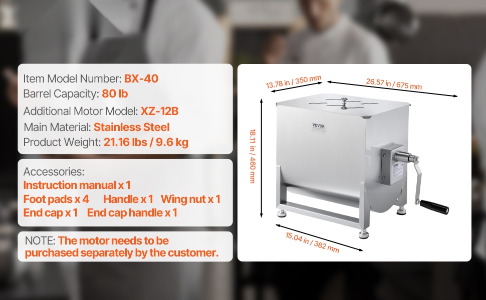 Lihasekoitin käytössä