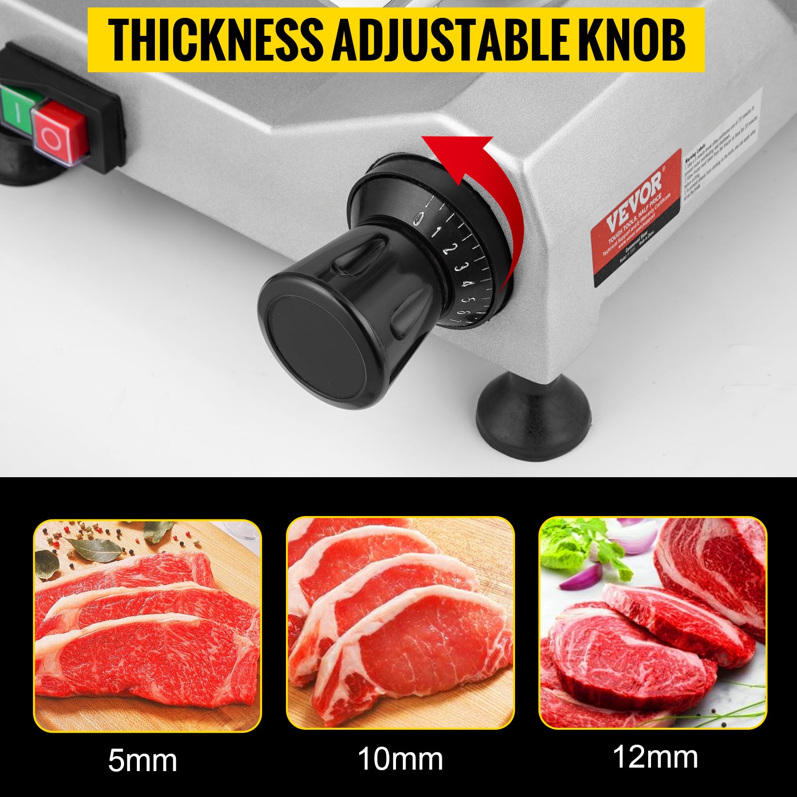 Paksuuden säätönuppi