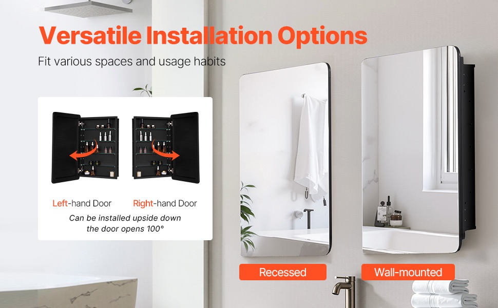 Upotettava tai seinälle asennettava lääkekaappi