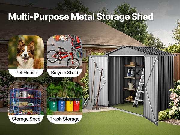 Metallivarasto pihalla