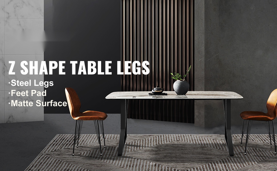 Z-muotoiset metalliset pöydänjalat