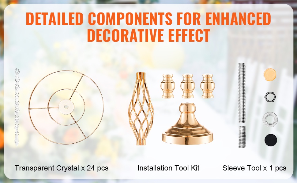 Vakaa metallinen kukkateline kukka-asetelmiin