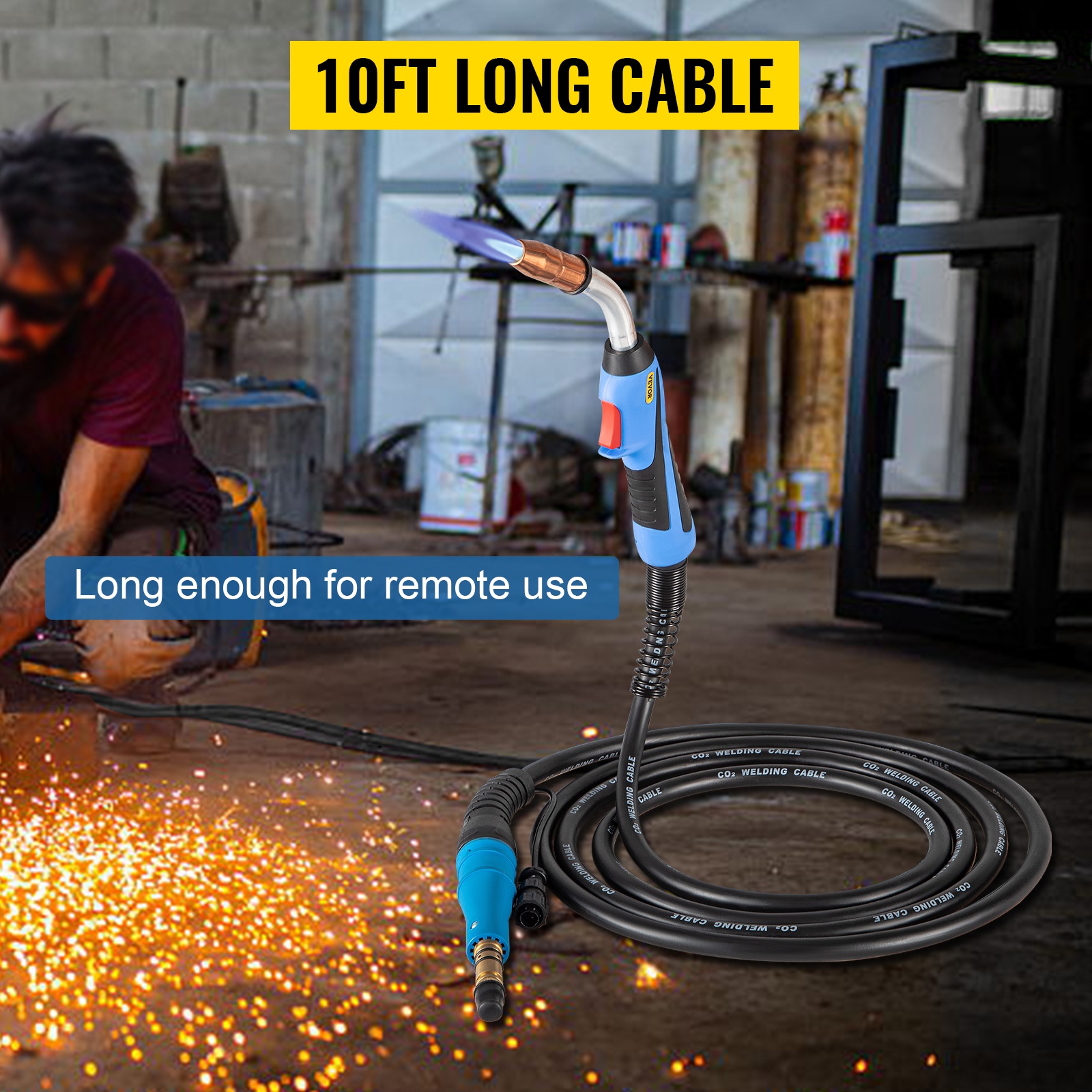 Pitkä hitsauskaapeli