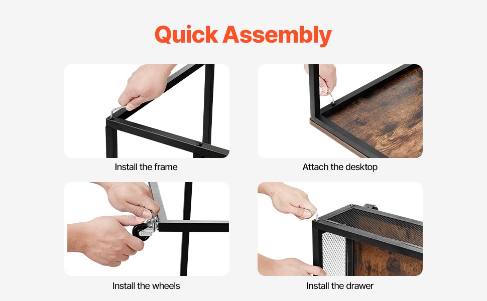 Helppo ja nopea kokoaminen ilman työkaluja