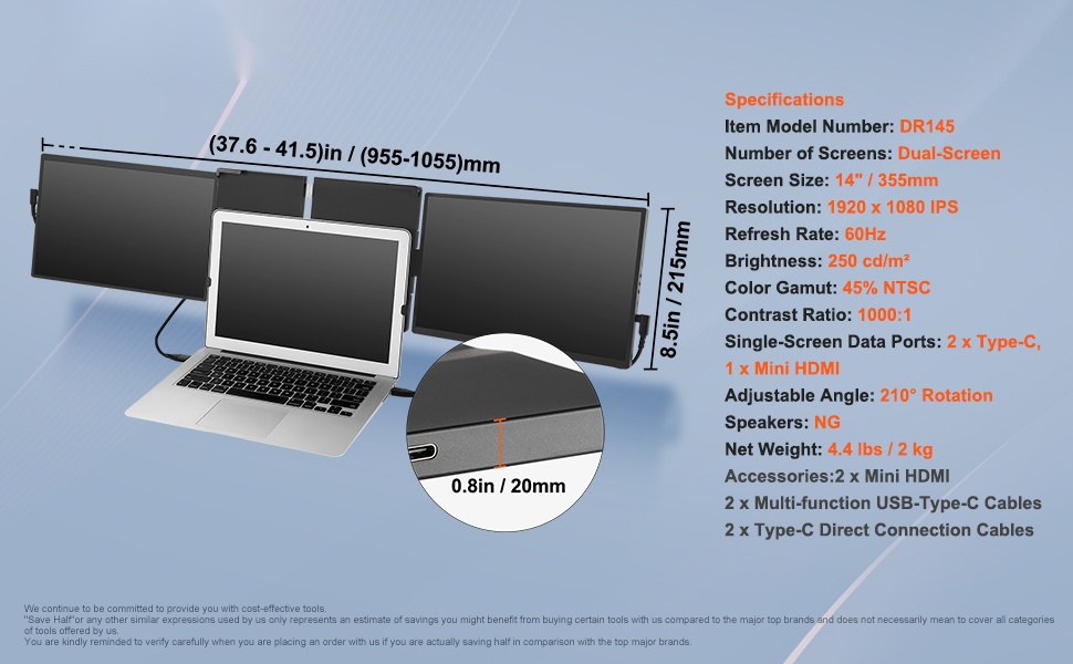 Moninäyttöinen työympäristö kannettavalla