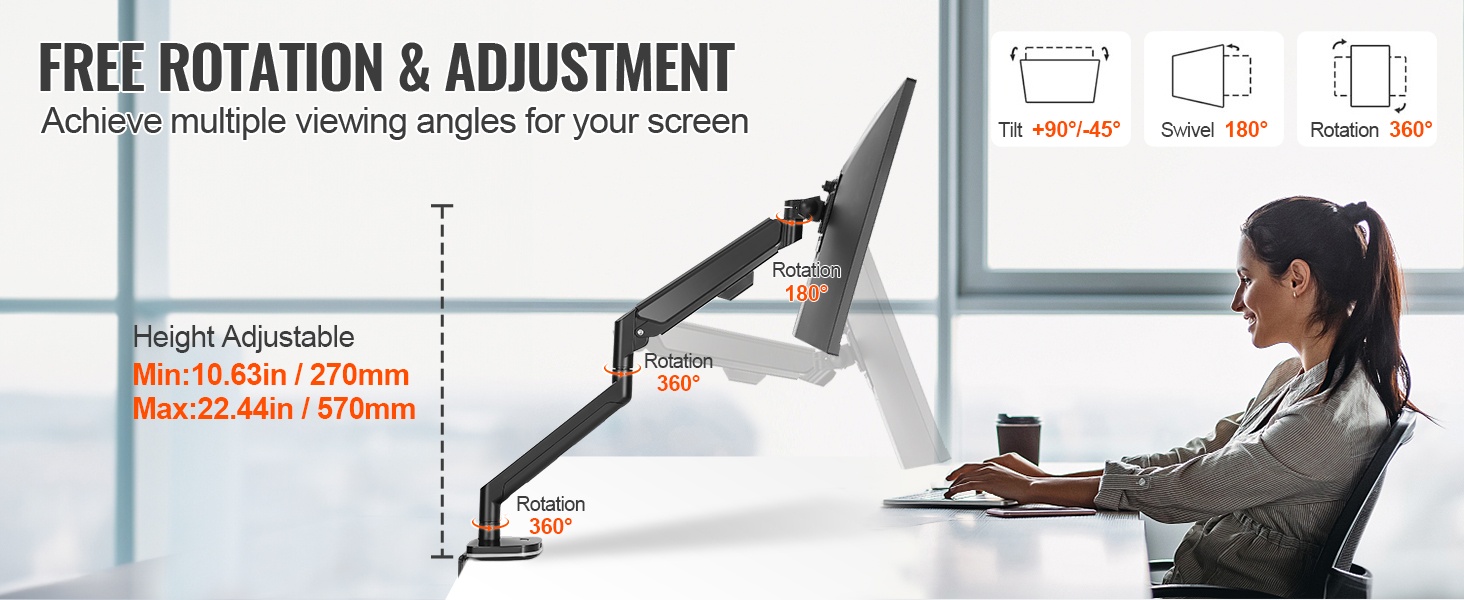 Näyttövarren säätö kallistus ja kääntö
