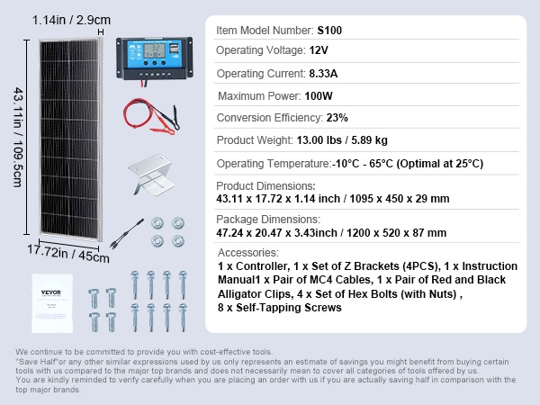 200W aurinkopaneelisarjan kokonaisuus