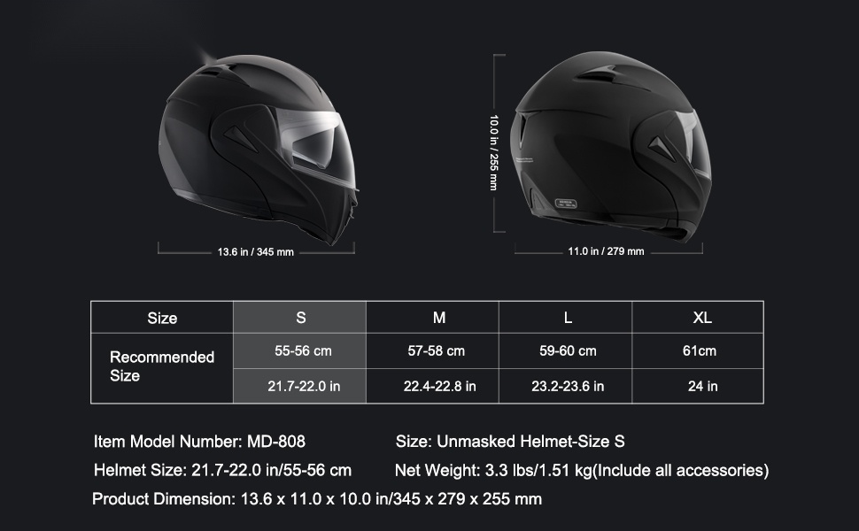 Moottoripyöräkypärä edestä ja sivulta