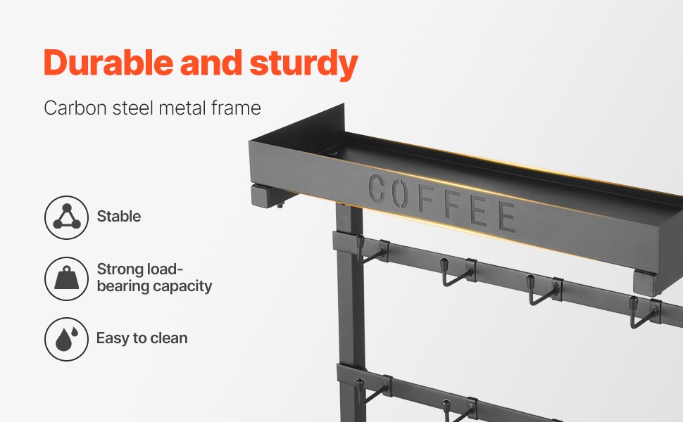 Hiiliteräksinen kahvimukiteline