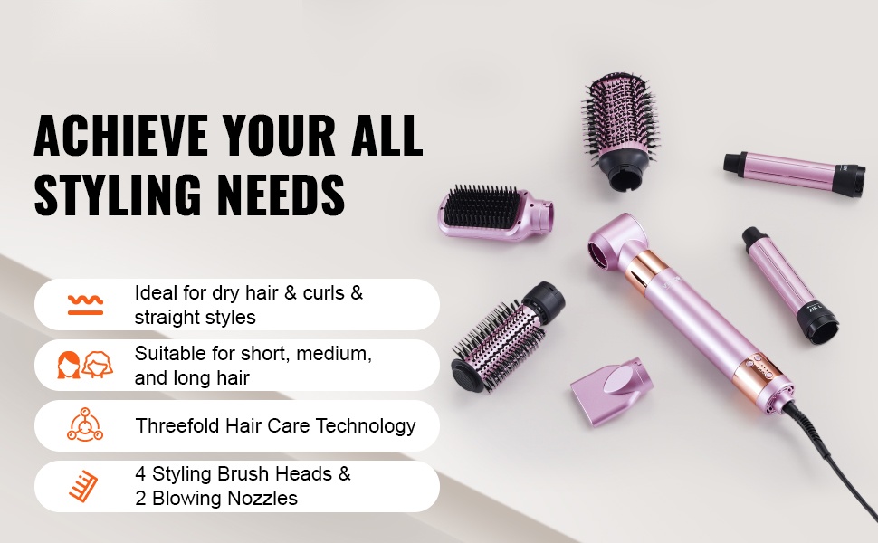 4-in-1 hiusmuotoilija ja kuivausharja