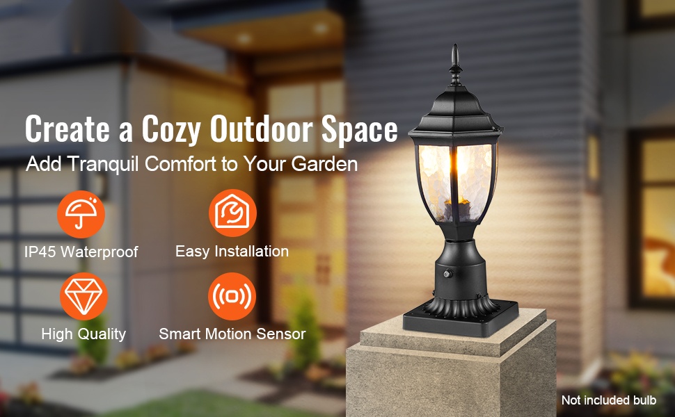 Ulkovalaisin hämäräkytkimellä pylvääseen