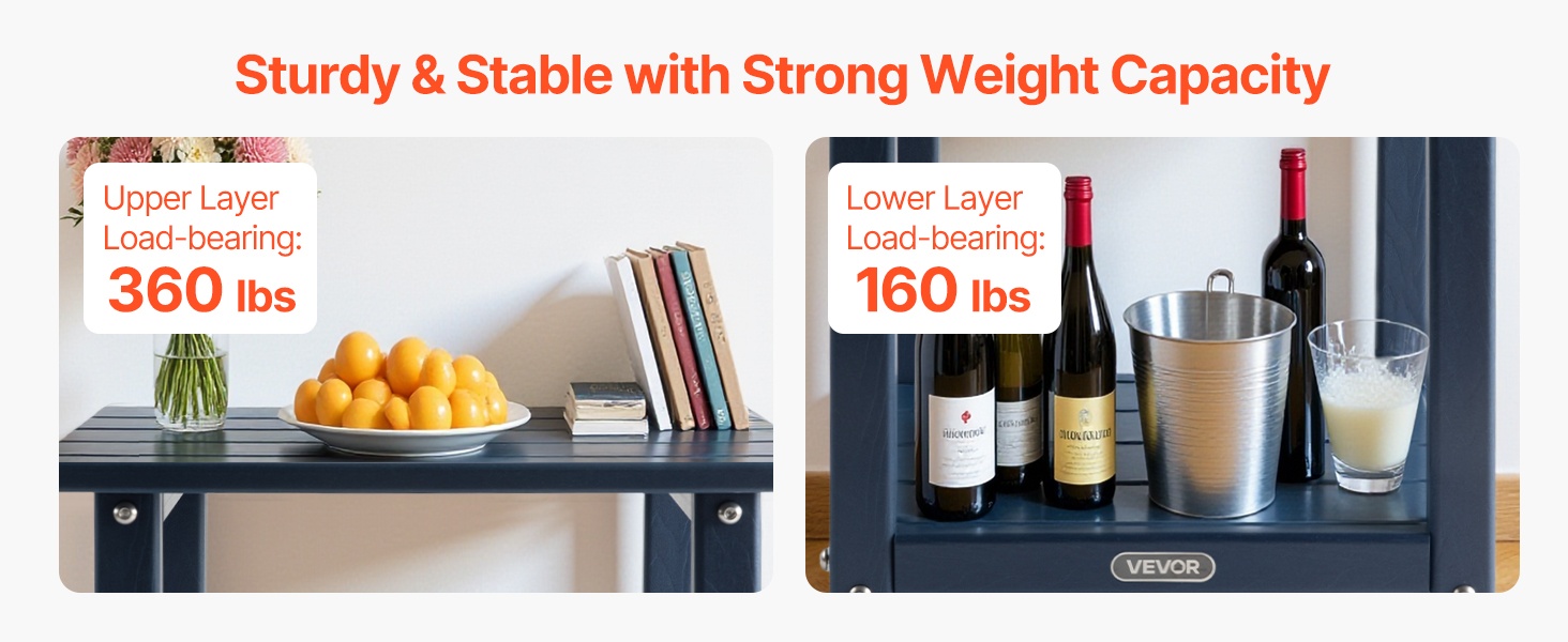 Ulkosivupöydän kantavuus ja runko