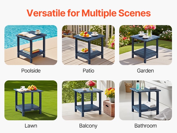 Pöydän käyttö sisä- ja ulkotiloissa