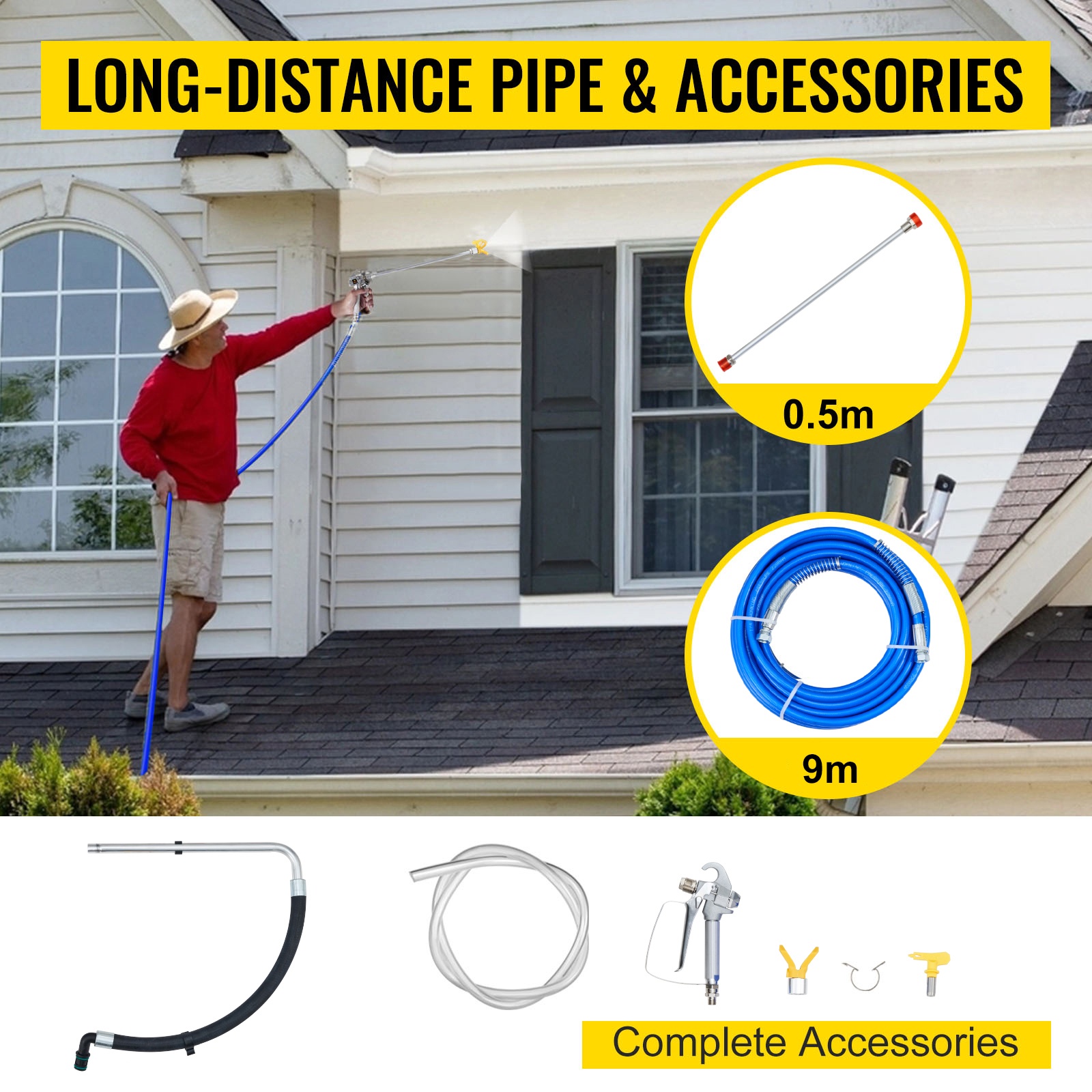 Pitkä korkeapaineletku