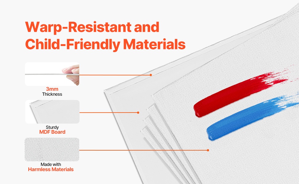 MDF-taustalevy maalauskartongissa