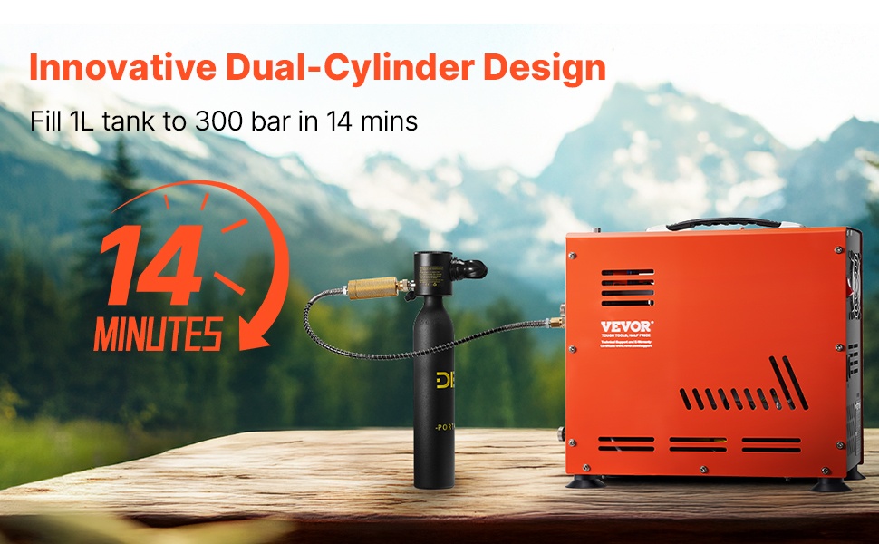 PCP-kompressori tehokas täyttö