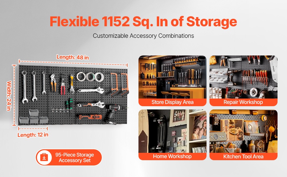 Reiällinen paneeli koukkujen ja osalokerikkojen kanssa