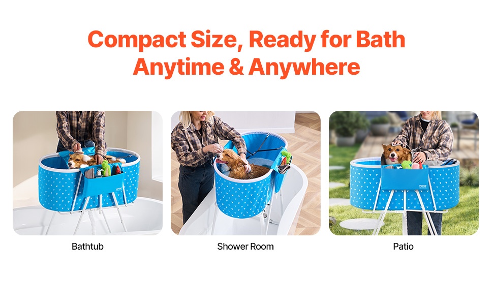 Siirrettävä lemmikkien pesuallas