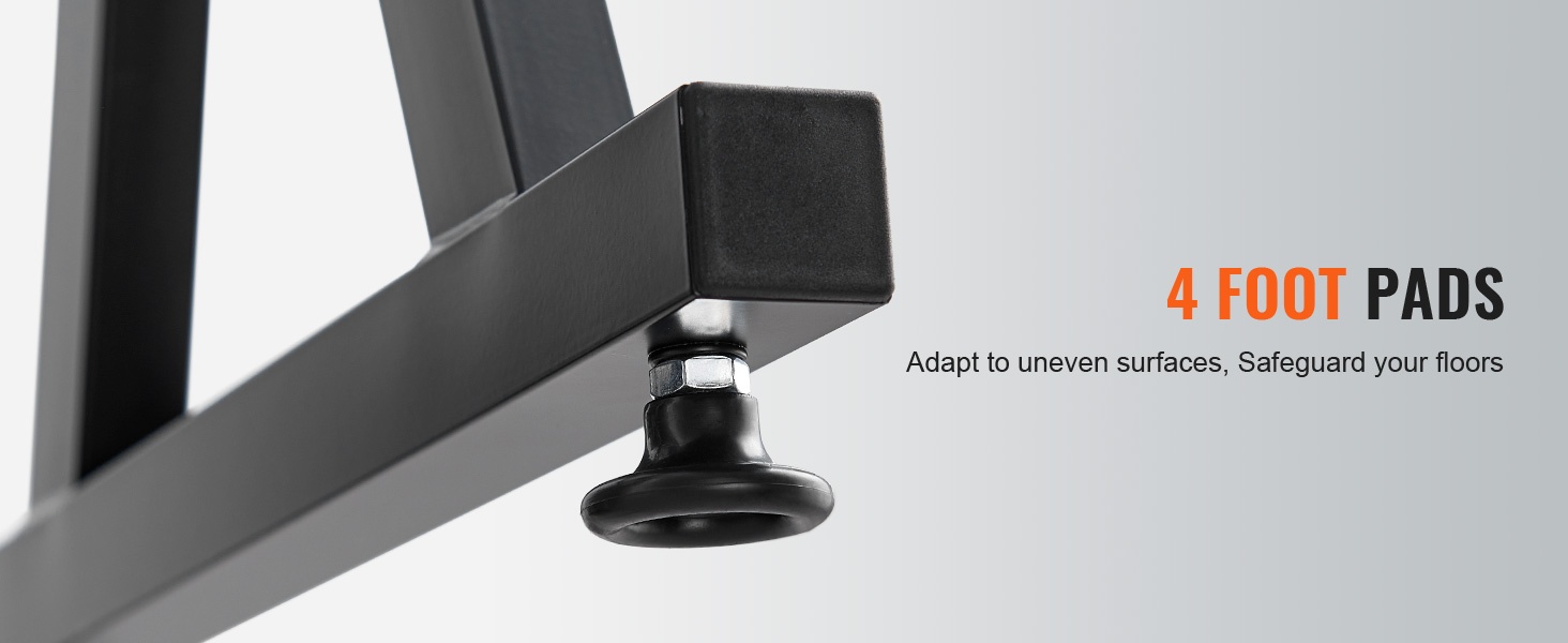 Pianoteline pyörillä ja säädettävillä jaloilla