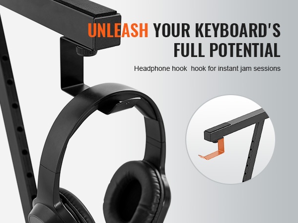 Kuulokekoukulla varustettu kosketinsoittimen teline