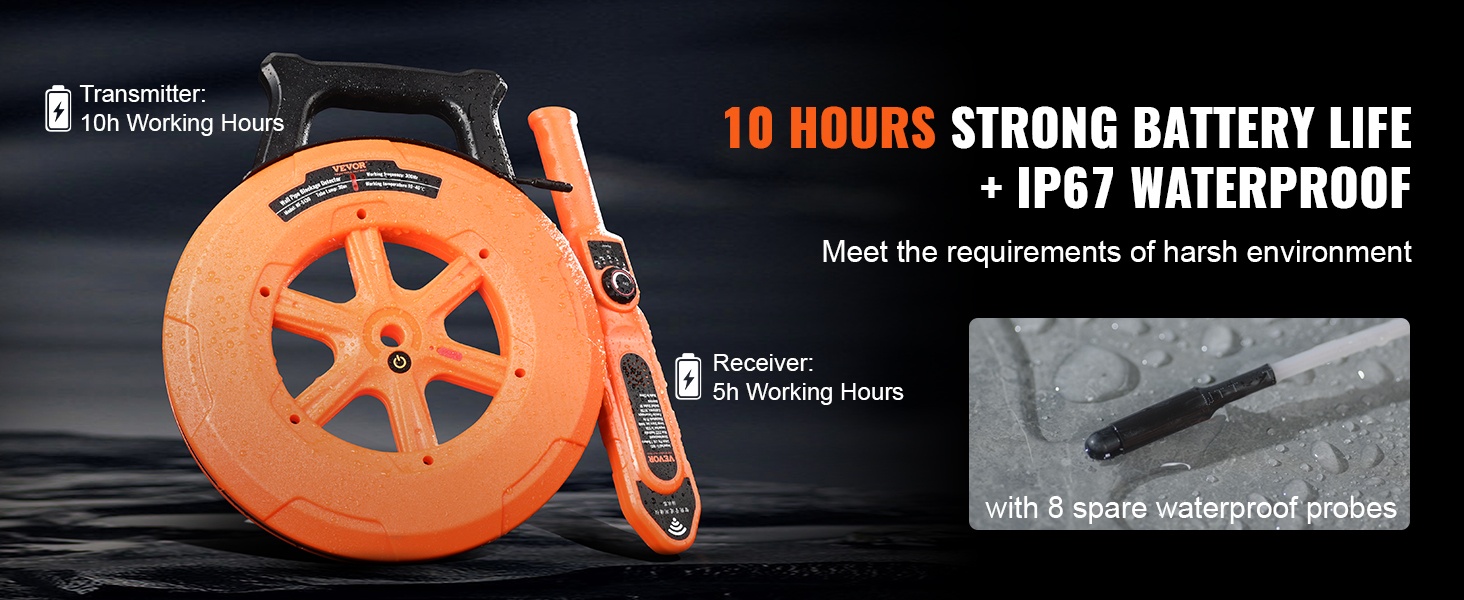 Pitkä akunkesto ja vesitiiviit koetinkärjet