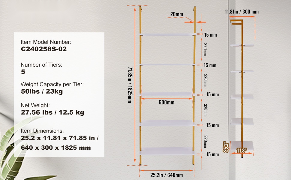 Monitasoinen hylly erilaisille tavaroille