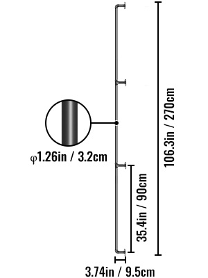 Portaiden kaide tekniset tiedot