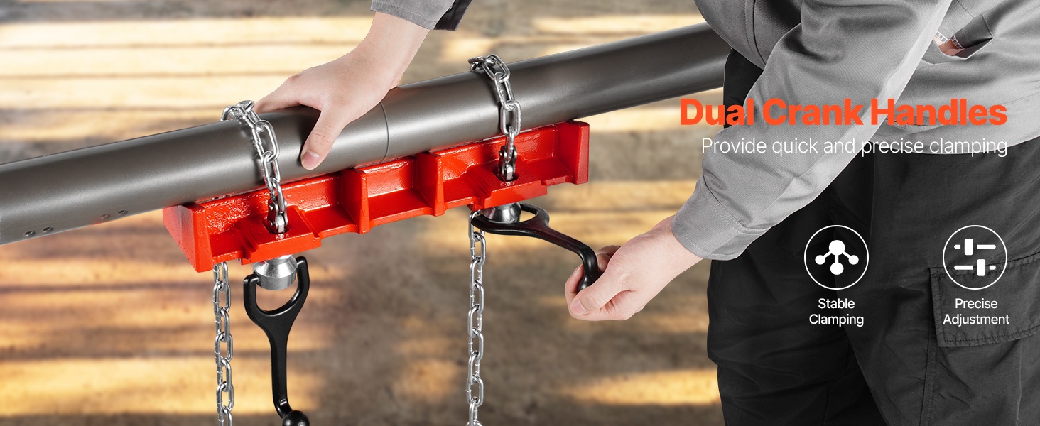 Kaksoiskampikahvat putkien kiinnitykseen